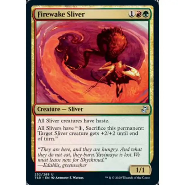 MtG Trading Card Game Time Spiral Remastered Uncommon Firewake Sliver #252