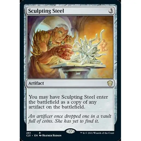 MtG Commander 2021 Rare Sculpting Steel #261