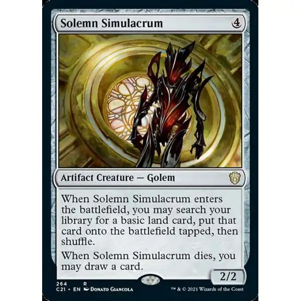 MtG Commander 2021 Rare Solemn Simulacrum #264