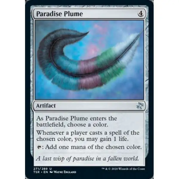 MtG Trading Card Game Time Spiral Remastered Uncommon Paradise Plume #271
