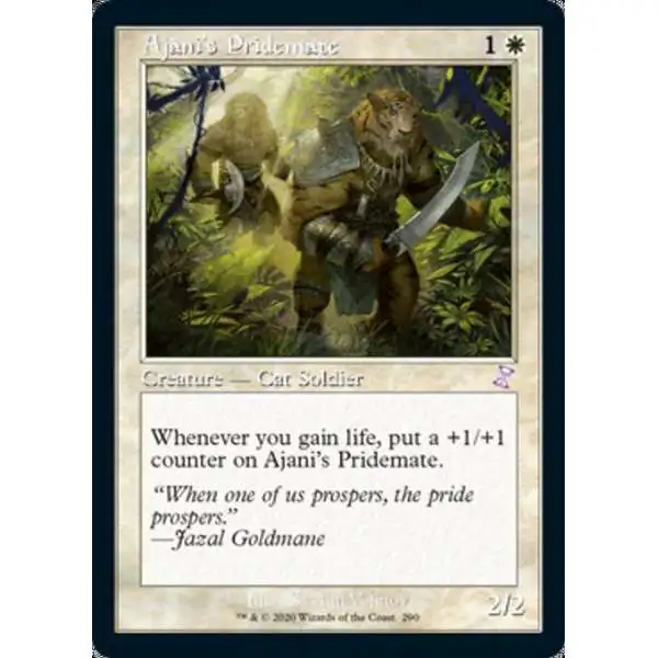 MtG Trading Card Game Time Spiral Remastered Timeshifted Ajani's Pridemate #290 [Timeshifted]