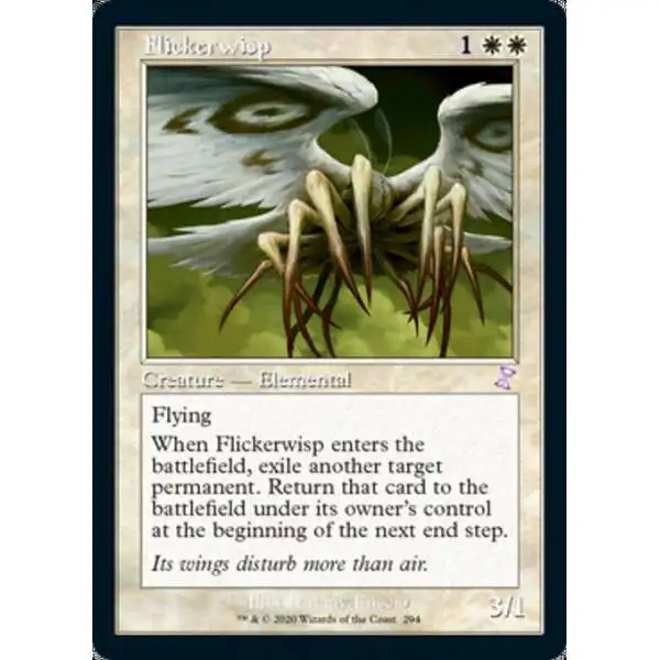 MtG Trading Card Game Time Spiral Remastered Timeshifted Flickerwisp #294 [Timeshifted]