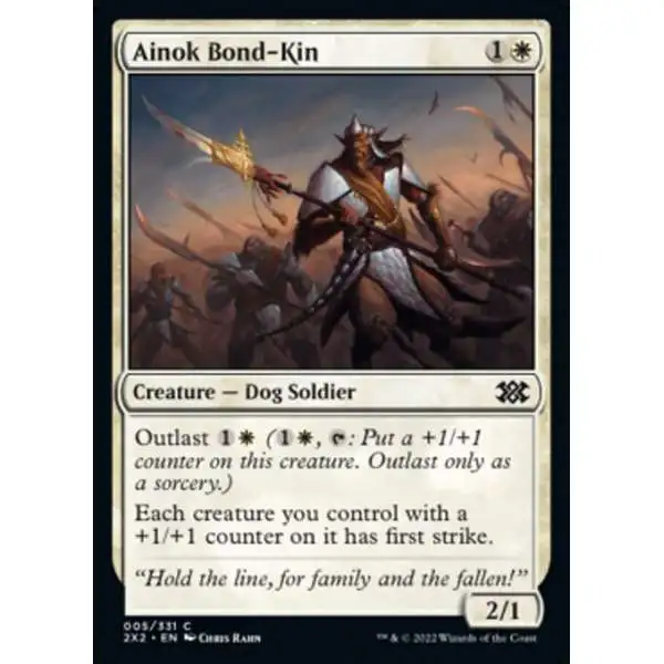 MtG Trading Card Game Double Masters 2022 Common Foil Ainok Bond-Kin #5
