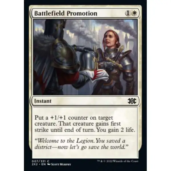 MtG Trading Card Game Double Masters 2022 Common Battlefield Promotion #7
