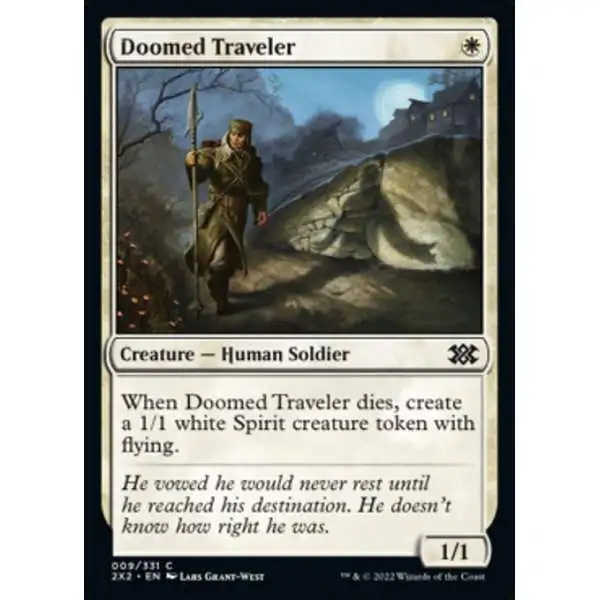 MtG Trading Card Game Double Masters 2022 Common Doomed Traveler #9