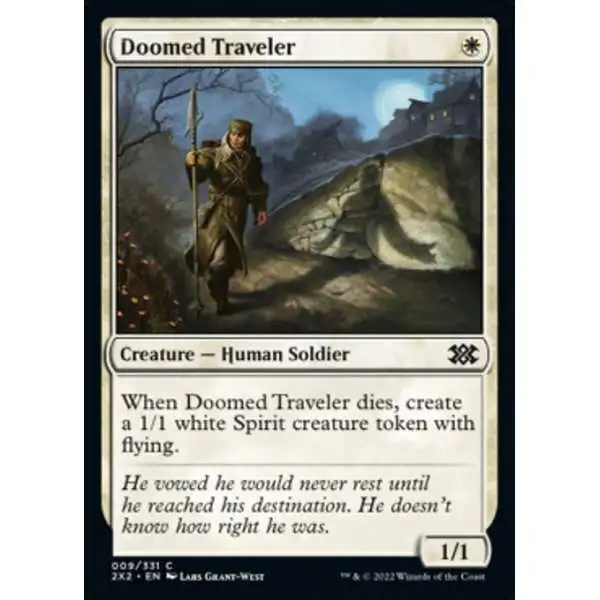 MtG Trading Card Game Double Masters 2022 Common Foil Doomed Traveler #9