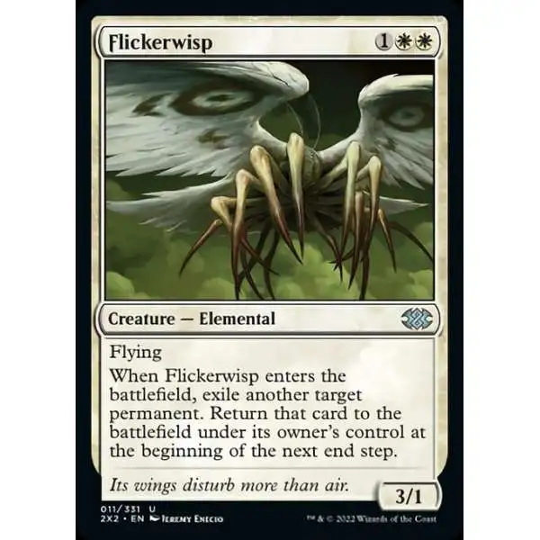 MtG Trading Card Game Double Masters 2022 Uncommon Foil Flickerwisp #11