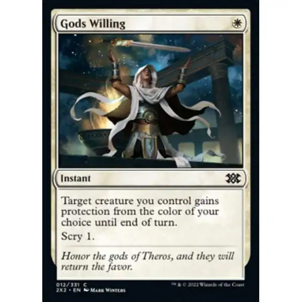 MtG Trading Card Game Double Masters 2022 Common Foil Gods Willing #12