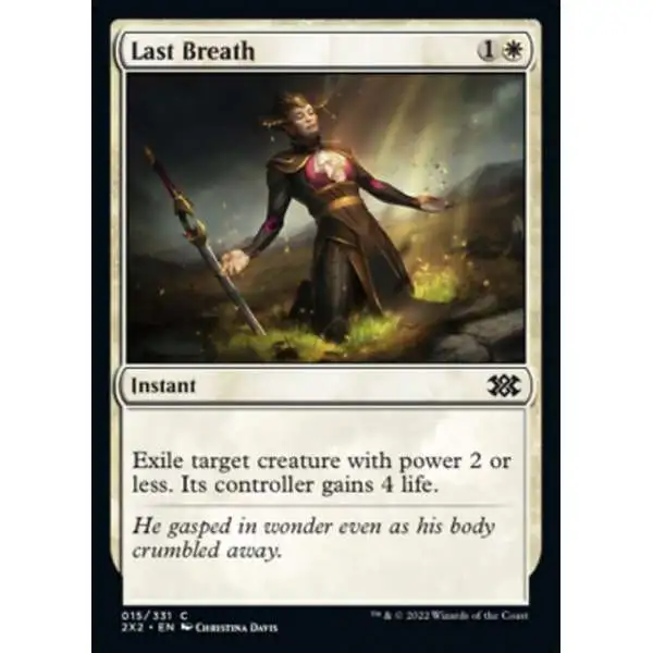 MtG Trading Card Game Double Masters 2022 Common Foil Last Breath #15