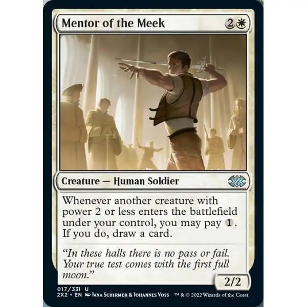 MtG Trading Card Game Double Masters 2022 Uncommon Foil Mentor of the Meek #17
