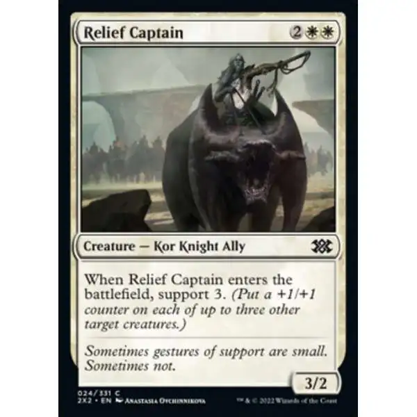 MtG Trading Card Game Double Masters 2022 Common Relief Captain #24