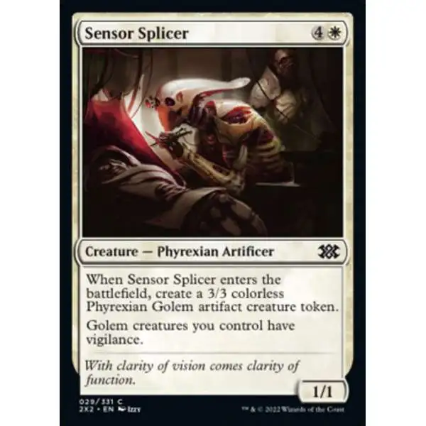 MtG Trading Card Game Double Masters 2022 Common Sensor Splicer #29