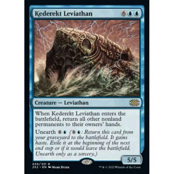 MtG Trading Card Game Double Masters 2022 Rare Kederekt Leviathan #55