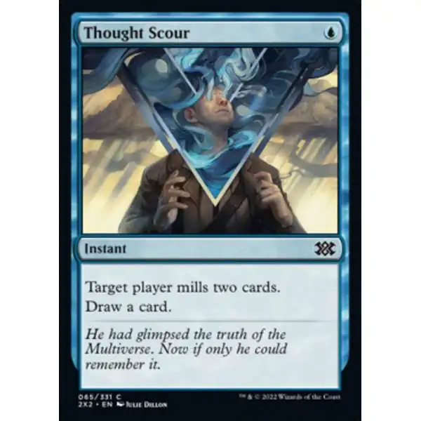 MtG Trading Card Game Double Masters 2022 Common Thought Scour #65