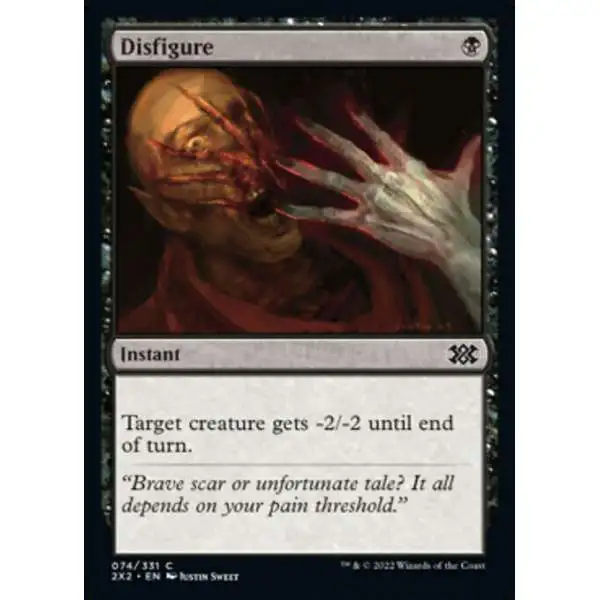MtG Trading Card Game Double Masters 2022 Common Disfigure #74