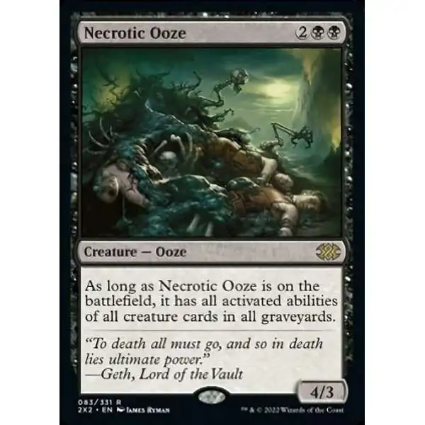 MtG Trading Card Game Double Masters 2022 Rare Necrotic Ooze #83