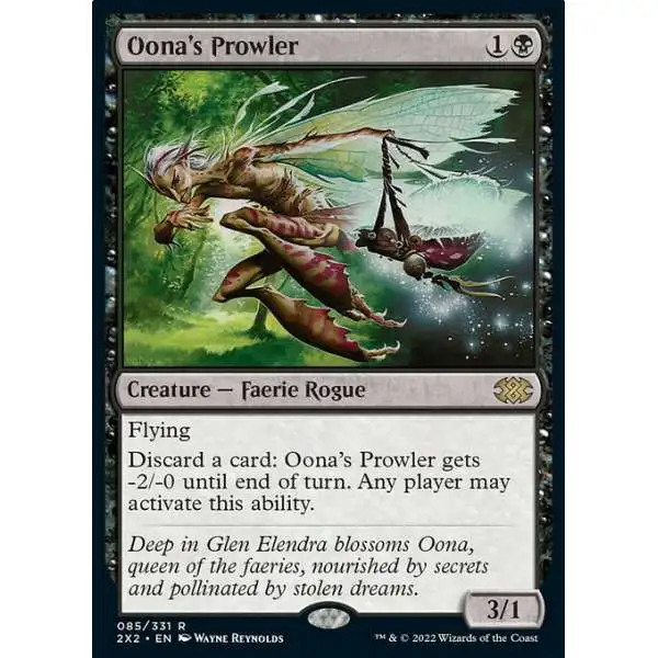 MtG Trading Card Game Double Masters 2022 Rare Oona's Prowler #85