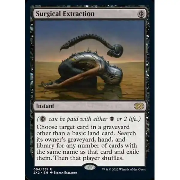 MtG Trading Card Game Double Masters 2022 Rare Surgical Extraction #94