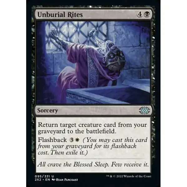 MtG Trading Card Game Double Masters 2022 Uncommon Foil Unburial Rites #95