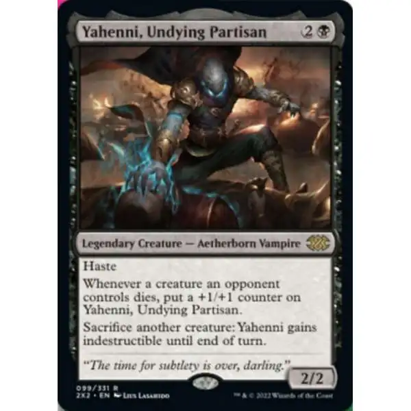 MtG Trading Card Game Double Masters 2022 Rare Yahenni, Undying Partisan #99