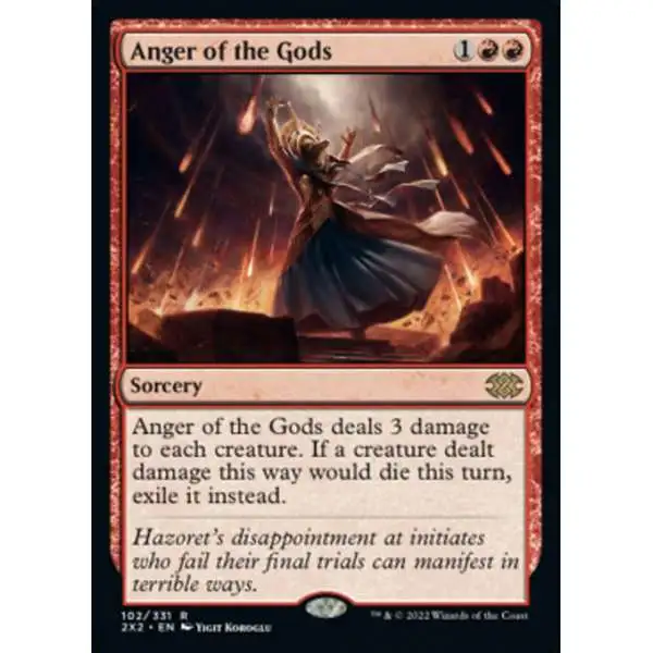 MtG Trading Card Game Double Masters 2022 Rare Foil Anger of the Gods #102