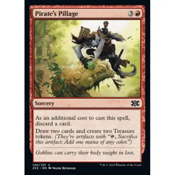MtG Trading Card Game Double Masters 2022 Common Pirate's Pillage #120