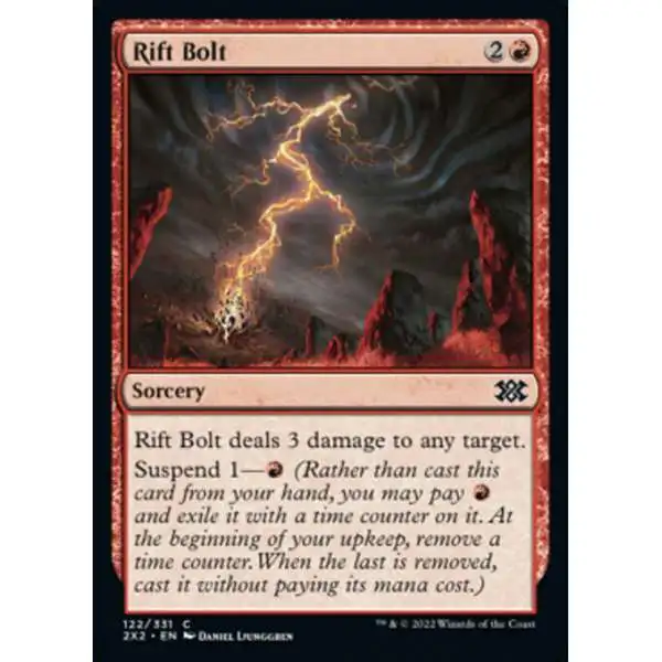 MtG Trading Card Game Double Masters 2022 Common Rift Bolt #122