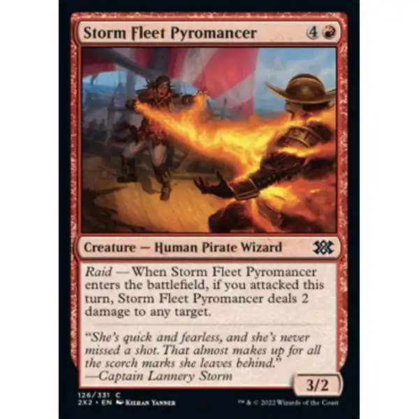 MtG Trading Card Game Double Masters 2022 Common Storm Fleet Pyromancer #126