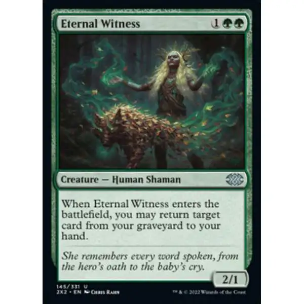 MtG Trading Card Game Double Masters 2022 Uncommon Eternal Witness #145