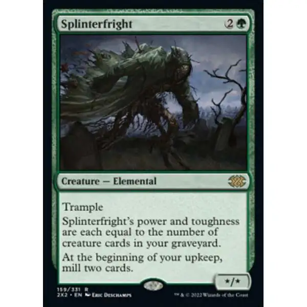 MtG Trading Card Game Double Masters 2022 Rare Foil Splinterfright #159