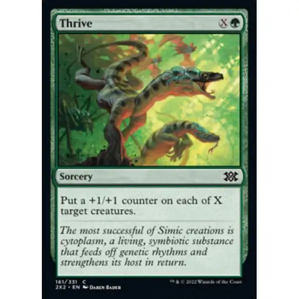 MtG Trading Card Game Double Masters 2022 Common Thrive #161
