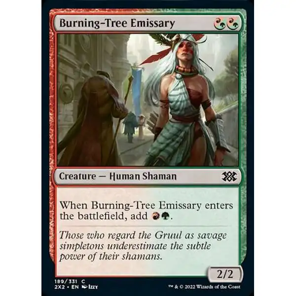 Magic The Gathering Trading Card Game Double Masters 2022 Single Card Common BurningTree