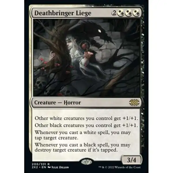 MtG Trading Card Game Double Masters 2022 Rare Foil Deathbringer Liege #200