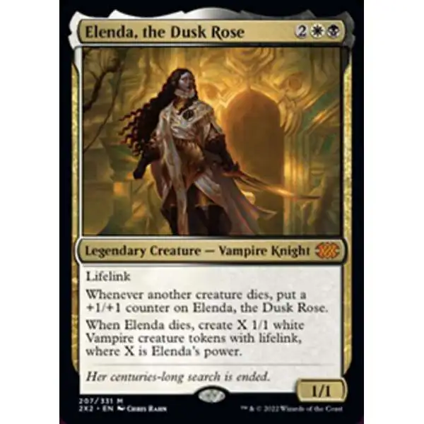 MtG Trading Card Game Double Masters 2022 Mythic Rare Foil Elenda, the Dusk Rose #207