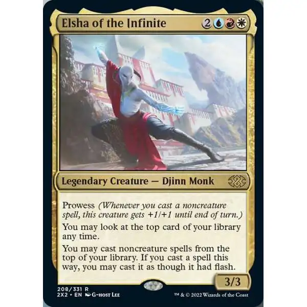 MtG Trading Card Game Double Masters 2022 Rare Elsha of the Infinite #208
