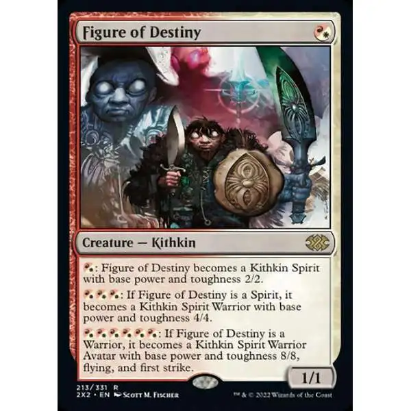 MtG Trading Card Game Double Masters 2022 Rare Foil Figure of Destiny #213