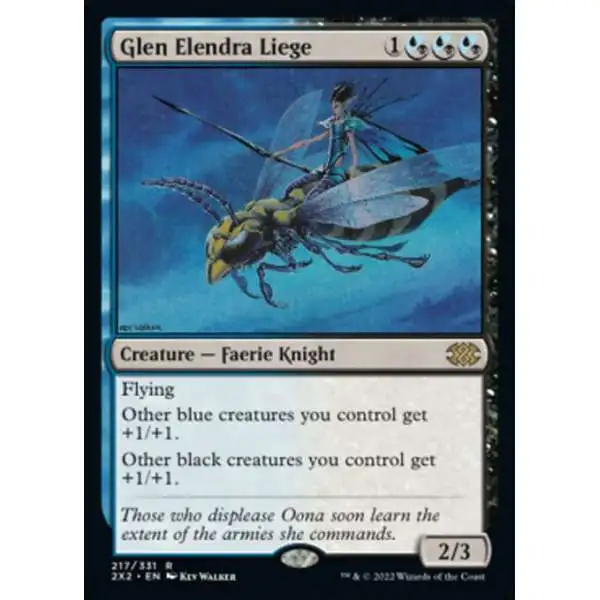 MtG Trading Card Game Double Masters 2022 Rare Glen Elendra Liege #217