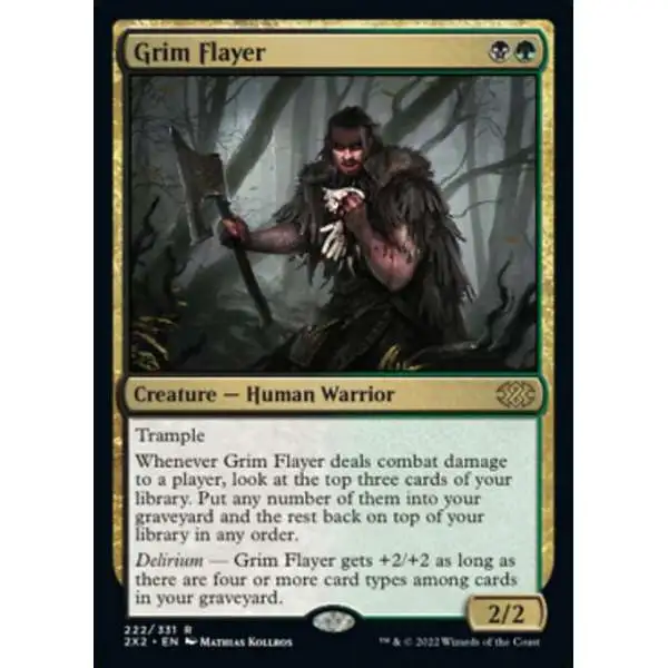 MtG Trading Card Game Double Masters 2022 Rare Grim Flayer #222