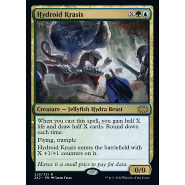 MtG Trading Card Game Double Masters 2022 Rare Hydroid Krasis #228