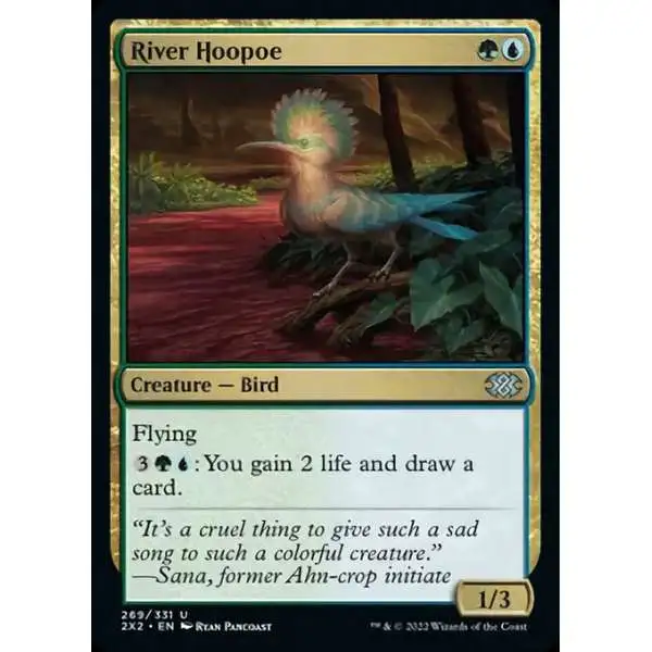 MtG Trading Card Game Double Masters 2022 Uncommon River Hoopoe #269