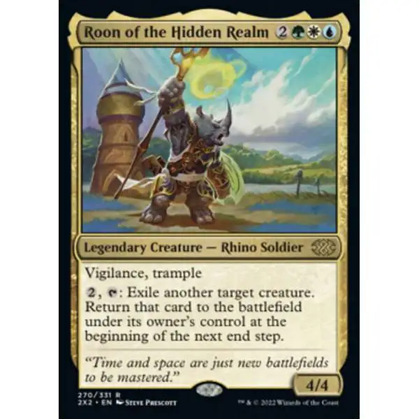 MtG Trading Card Game Double Masters 2022 Rare Foil Roon of the Hidden Realm #270