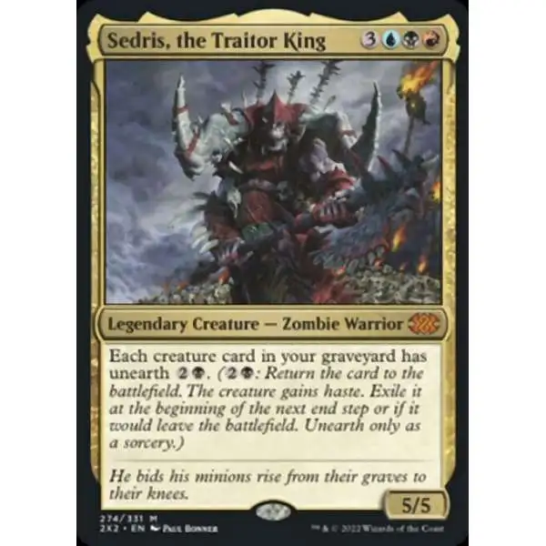 MtG Trading Card Game Double Masters 2022 Mythic Rare Sedris, the Traitor King #274