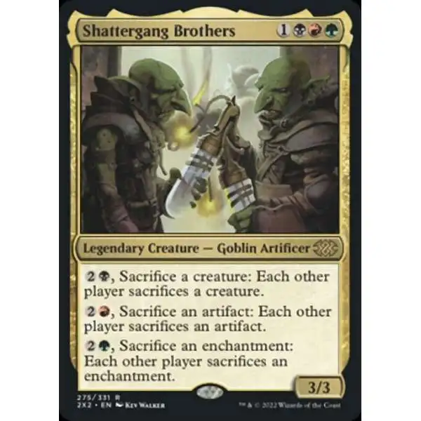 MtG Trading Card Game Double Masters 2022 Rare Shattergang Brothers #275