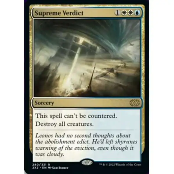 MtG Trading Card Game Double Masters 2022 Rare Supreme Verdict #280