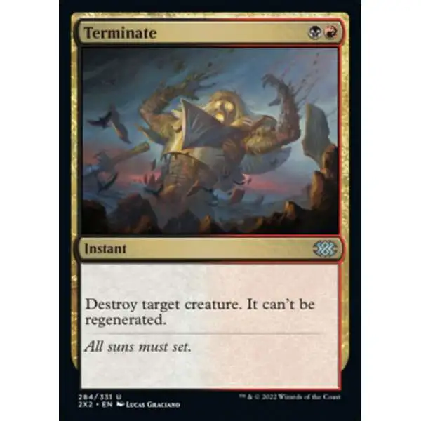 MtG Trading Card Game Double Masters 2022 Uncommon Foil Terminate #284