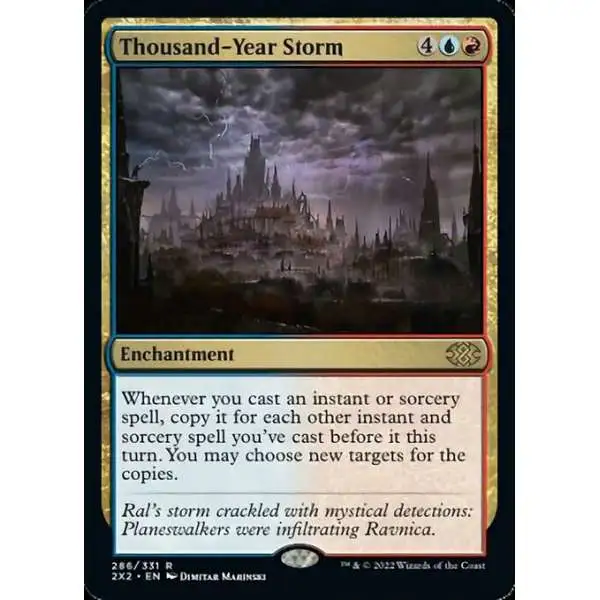 MtG Trading Card Game Double Masters 2022 Rare FOIL Thousand-Year Storm #286