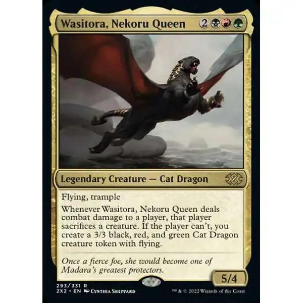 MtG Trading Card Game Double Masters 2022 Rare Wasitora, Nekoru Queen #293