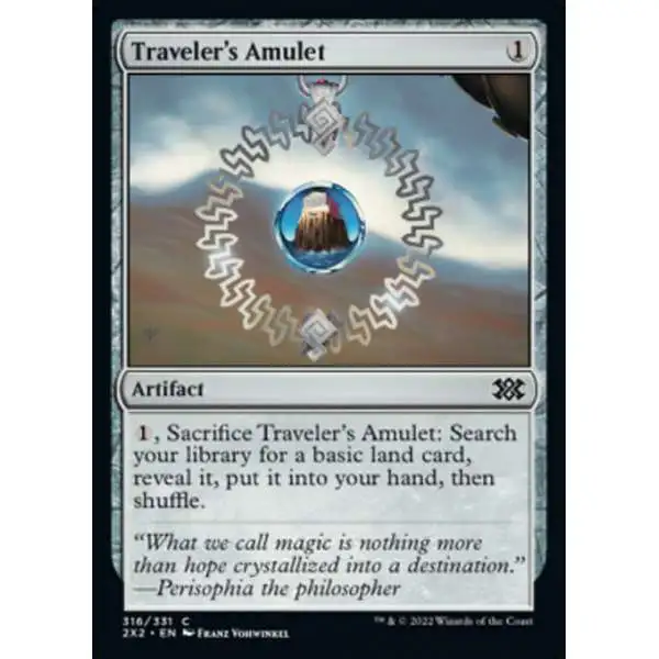 MtG Trading Card Game Double Masters 2022 Common Foil Traveler's Amulet #316