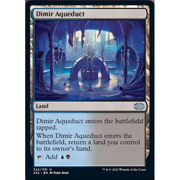 MtG Trading Card Game Double Masters 2022 Uncommon Dimir Aqueduct #322