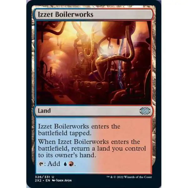 MtG Trading Card Game Double Masters 2022 Uncommon FOIL Izzet Boilerworks #326
